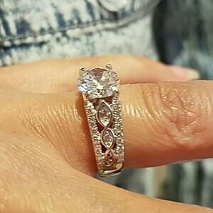14k gold plated Engagement Ring 5 6 7 8 9 10 11